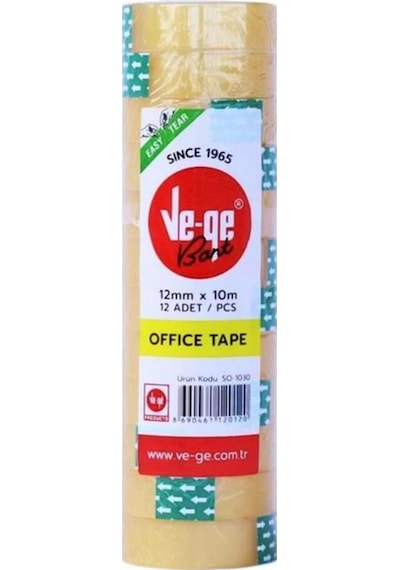 Vege Selefon Bant Offıce Tape 12x10 12 Li Paket So-1030 Diğer