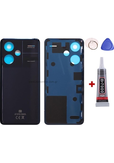 Xiaomi Redmi Note 13 Pro Plus 5g Siyah Arka Kapak Batarya Kapağı Pil Kapağı Yapışkan Ve Sökme Aparatıyla Beraber Full Set Siyah