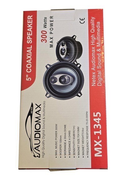 300 Watt 5 İnç 3 Yollu Oto Hoparlörü Yuvarlak Kapı İçi Ses Sistemi Takımı 2 Adet