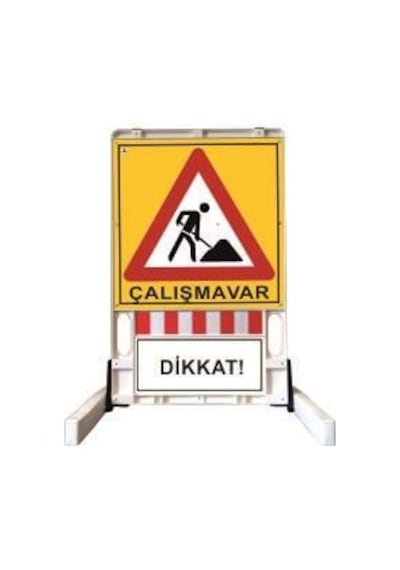 Katlanır Uyarı Levhalı Bariyer 150x90cm