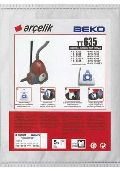 Arçelik Uyumlu Beko Toz Torbası Tt635