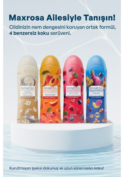 Maxrosa Tropikal Meyveler Duş Jeli 600 Ml X 2 Adet Tropik