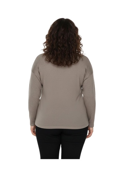 Wearon Kadın Yumoş Önü Püsküllü Modelli Bluz Bgl-st05142 VİZON