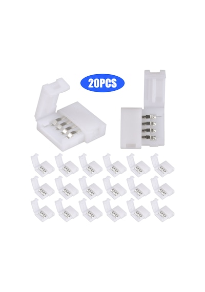 20 Adet 5050 Rgb 4 Pin 3 Çipli Rgb Şerit Led Ekleme Aparatı