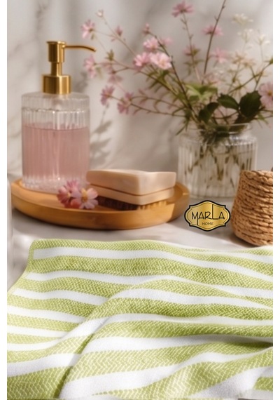 %100 Pamuk Dokuma Peştemal Havlu Plaj & Banyo Havlusu 100x170 Cm Fıstık Yeşili