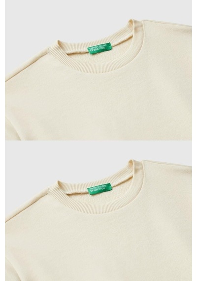 United Colors Of Benetton Erkek Çocuk 3j68c10qk-25k Sweatshirt Bej-1930 Bej