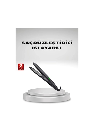 Isı Ayarlı Saç Düzleştirici Titanyum Seramik Plaka, Dijital Ekran