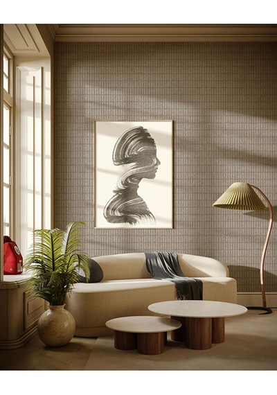 Adawall Muse Koleksiyonu- 25102-4 Taş Gri Dokulu Silinebilir Nonwoven Vinil Duvar Kağıdı 1.06x15.6m, 16.5m²