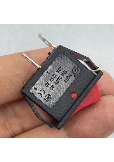 Ic-114 Tekli Dar Işıksız Anahtar On-off 2p Kırmızı