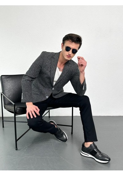 Hlt Jeans Erkek Siyah Şeritli Regular Fit Rahat Kesim Esnek Likralı Denim Jeans Kot Pantolon Hlthe001914 Bel 32 Boy 30