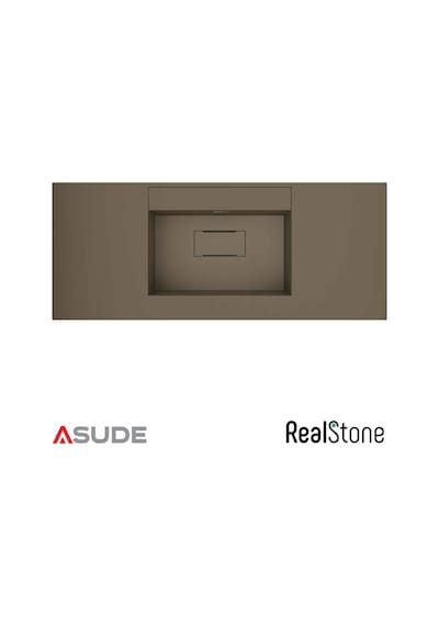 Realstone Flatstone Etajerli Granit Lavabo 64,5 50cm Cappuccıno Belirtilmemiş