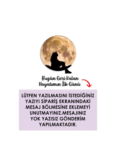 Kişiselleştirilebilir Led Işıklı Epoksi Cam Katmanlı Tablo Gloria Dolunay Sarı - 738170453 Sarı