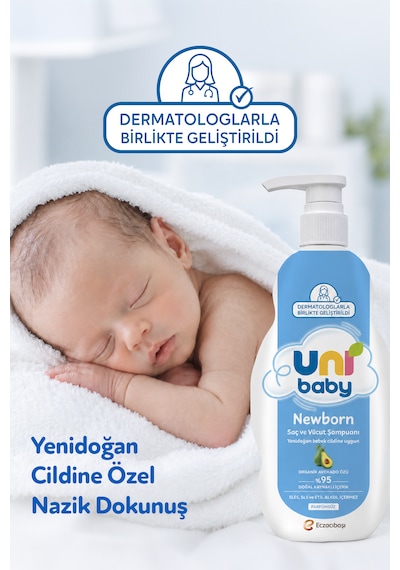 Uni Baby Newborn Yenidoğan Saç ve Vücut Şampuanı 500 Ml