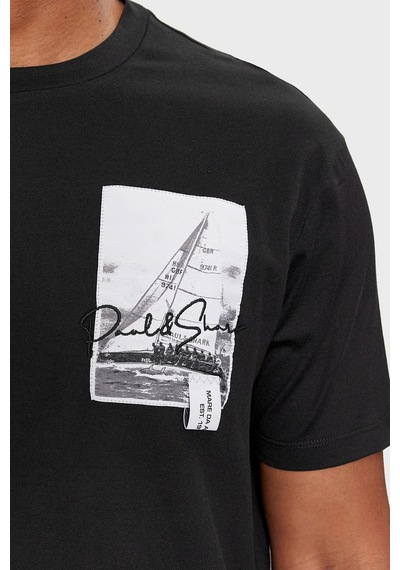 Paul & Shark Erkek T Shirt 24411064 011 Siyah SIYAH Siyah