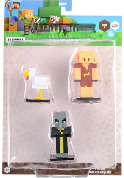 3d Toppeez 3'lü Figür Seti Seri 2 Minecraft