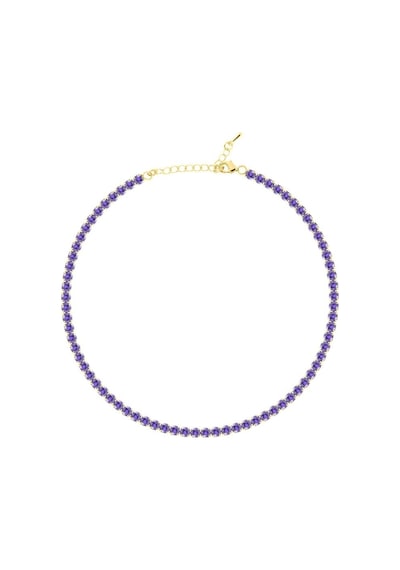 Merano Design 4mm Lila Su Yolu Choker Kırmızı