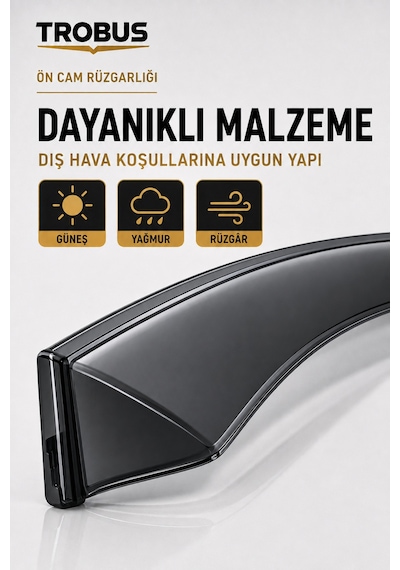 Peugeot Expert Traveller 8+1 Minibüs 2017 Ve Sonrası Ön Cam Rüzgarlığı 2'li Takım