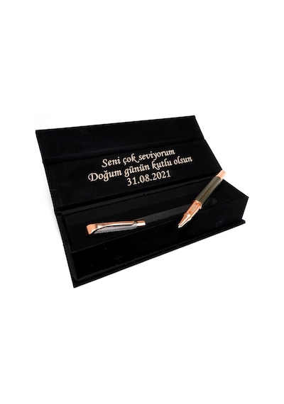 Lüks Kutuda Rose Gold Roller Kalem