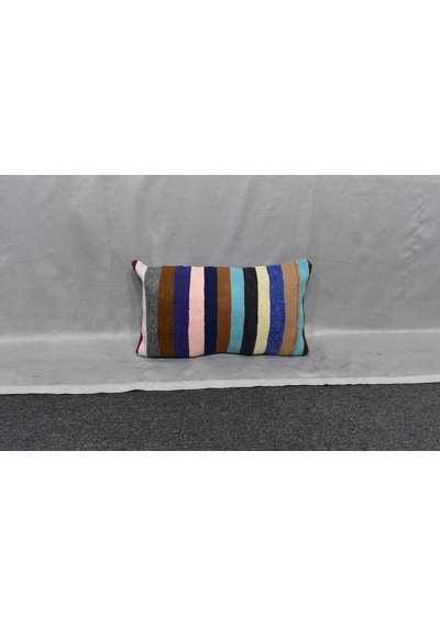 Zehra Abla Halı Yeni El Dokuma Dekoratif Lumbar Kilim Kırlent Yastık Kılıfı 6134