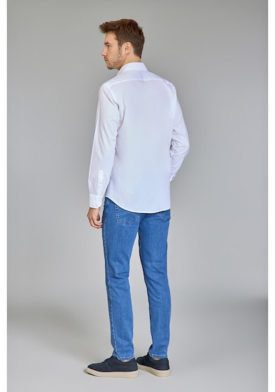 Bisse Klasik Spor Yaka Uzun Kollu Regular Fit Beyaz Erkek Gömlek Gmkls4ksp242049 D01 Beyaz
