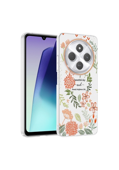 Redmi 14c 4g Kılıf Kamera Korumalı Desenli Zore Klip Kapak - Beautiful -