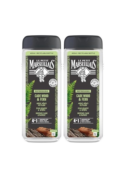 Le Petit Marseillais Duş Jeli Men Serisi Ardıç Ağacı Ve Füjer 400 Ml 2 Paketi Acai Üzümü