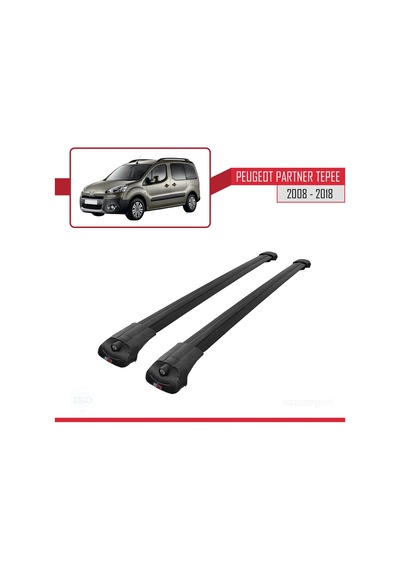 Peugeot Partner Tepee 2008-2018 Arası İle Uyumlu Ace-1 Ara Atkı Tavan Barı Siyah