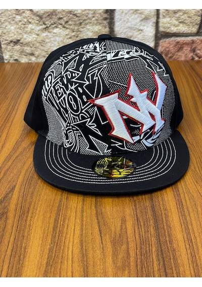 Hamze Ny Yankees Hip-hop Snapback Rapper Basket Beyzbol Şapka Cap Siyah