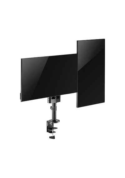 Voltix Çift Kol Monitör Tutucu 17" - 32" Ekranlar İçin, 8kg Taşıma Kapasiteli, Vesa Uyumlu, Eğilebilir Döndürülebilir Kablo Kılavuzlu Ergonomik Lcd Led Ekran Kolları A.Ağaç