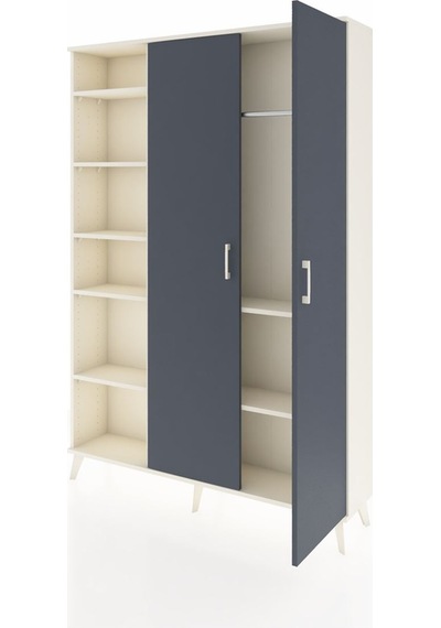 Arges Dolap 7 Raflı 2 Kapaklı Tek Askılı 132x30x195 Aytaşı-an... Aytaşı
