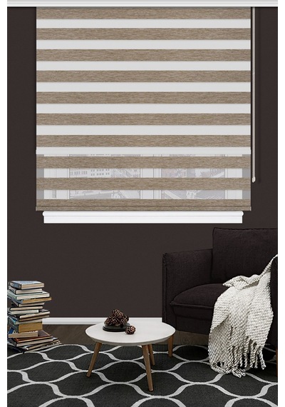 Çift Mekanizma Zebra Stor Güneşlik Perde 05 Koyu Bej Mutfak Balkon Perdesi Çocuk Yatak Odası Perdesi Koyu Bej Çift Mekanizma Zebra Stor Güneşlik Perde 05 Koyu Bej Mutfak Balkon Perdesi Çocuk Yatak Odası Perdesi Koyu Bej