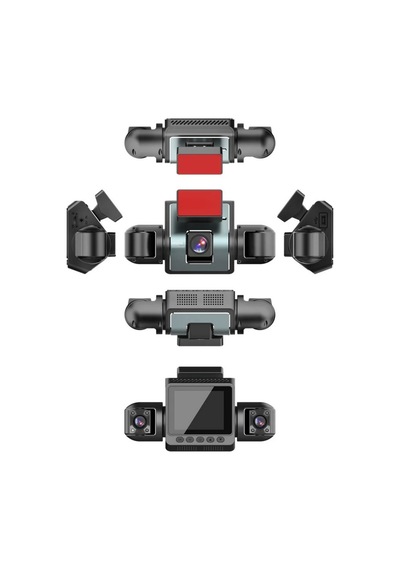 Araç İçi Kamera 4 Kameralı 170 Derece Açılı Yol Takip İç Mekan Ve Arka Kamera Kayıt 1080p Fullhd