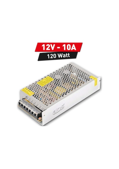Ids - 12v 10a Fanlı Metal Kasa Adaptör - Profesyonel A Kalite Tam Yük