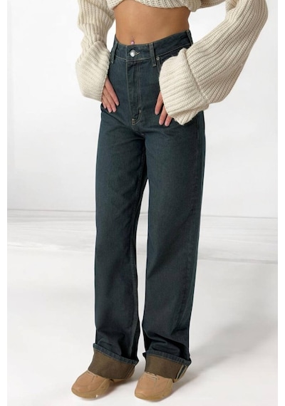 Lacarino 7714 W.leg Kadın Jean Pantolon Od Brown