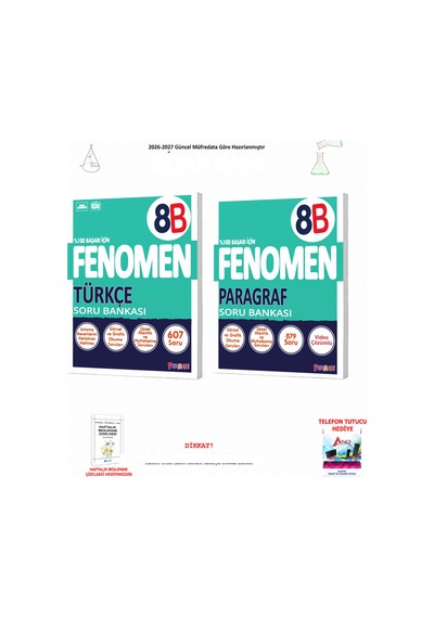 Fenomen 8. Sınıf Türkçe B Ve Paragraf B Seti