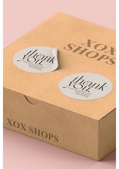 Small Business Thank You Sticker 3x3cm St2182 Çok Renkli
