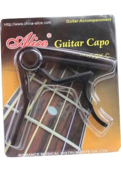 Alice A007d/bk-a1 Siyah Gitar Kaposu Tek Elle Hızlı Tak-çıkar Mekanizma Güçlü Yay Tansiyonu Ve Çizilmeyi Önleyen Kauçuk Pedler