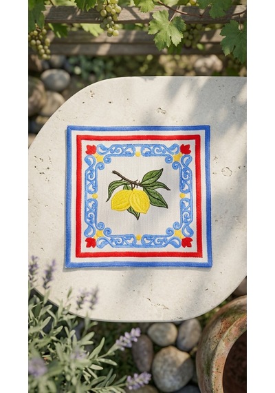 Solea Embroidered Kokteyl Peçetesi Çok Renkli
