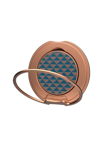 Raptic Freeflow Destiny Serisi 360 Derece Dönebilen Magnetik Ring Stand Telefon Tutucu Gold-mavi