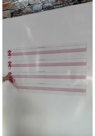 Ollevra Kılavuz Çizgili Akıllı Kağıt Yazı Tahtası Duvarda İz Bırakmaz Statik Yeni Müfredata Uygun 100x56cm Çok Renkli