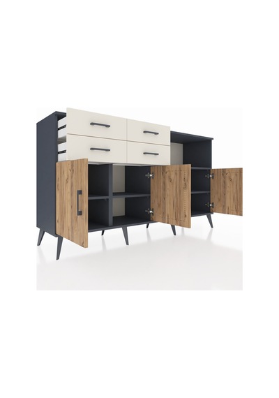 Kronos Konsol 4 Raflı 4 Çekmeceli 4 Kapaklı 176x59x99 Antrasit-ça Antrasit-çam/aytaşı Kronos Konsol 4 Raflı 4 Çekmeceli 4 Kapaklı 176x59x99 Antrasit-ça Antrasit-çam/aytaşı