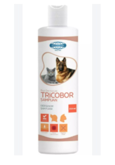 Biyo Dermacure Tricobor Şampuan 250 Ml Kedi Ve Köpek İçin Medikal Mantar Ve Bakteri Karşıtı Bakım Şampuanı