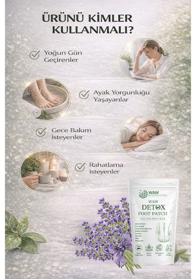 Waw Detox Foot Patch 10 Adet Ayak Altı Gece Bakım Bandı - 842627295