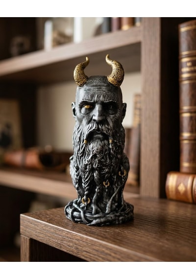 İskandinav Mitolojisi Bilge Büstü - 15 Cm El Boyaması Özel Tasarım Reçine Figür - Viking Temalı Koleksiyonluk M Diğer İskandinav Mitolojisi Bilge Büstü - 15 Cm El Boyaması Özel Tasarım Reçine Figür - Viking Temalı Koleksiyonluk M Diğer