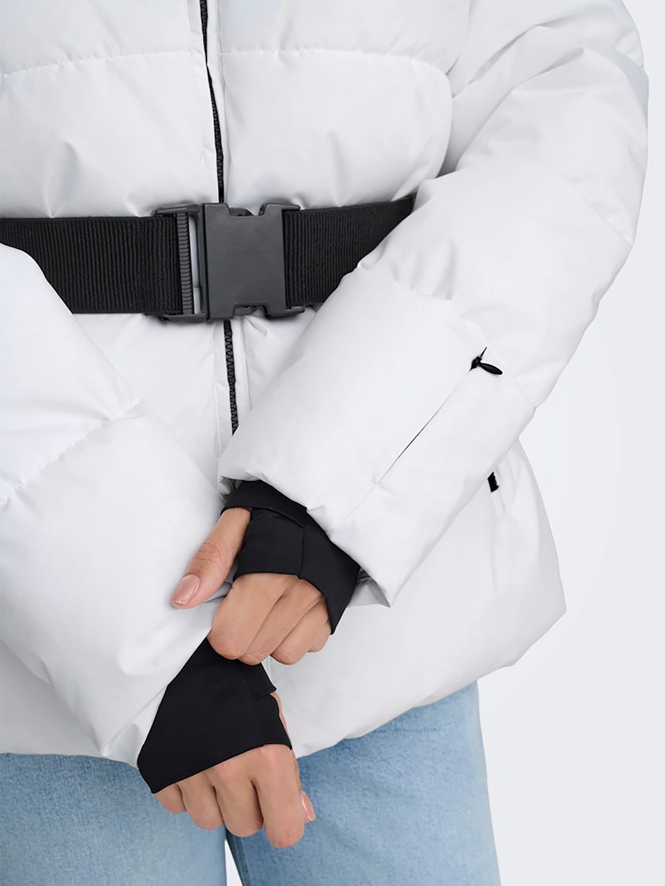 Only Harper Life Belted Premium Kadın Beyaz Mont 15352040-bw Beyaz