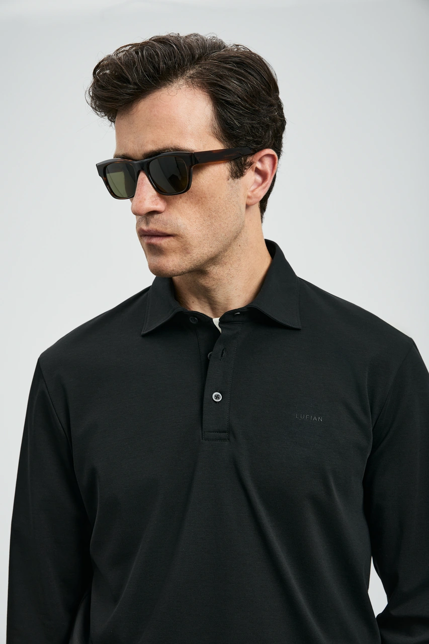 Lufian Rocky Smart Erkek Polo Tişört Siyah Siyah 112040044100100 Siyah