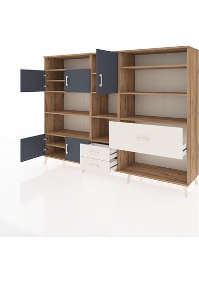 Hyperion Dolap 13 Raflı 3 Çekmeceli 5 Kapaklı 220x44x163 Çam-antr Çam-antrasit/aytaşı Hyperion Dolap 13 Raflı 3 Çekmeceli 5 Kapaklı 220x44x163 Çam-antr Çam-antrasit/aytaşı