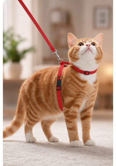 Kiwi Kpcl-10320c Kedi Göğüs Tasması Ve Gezdirme Seti