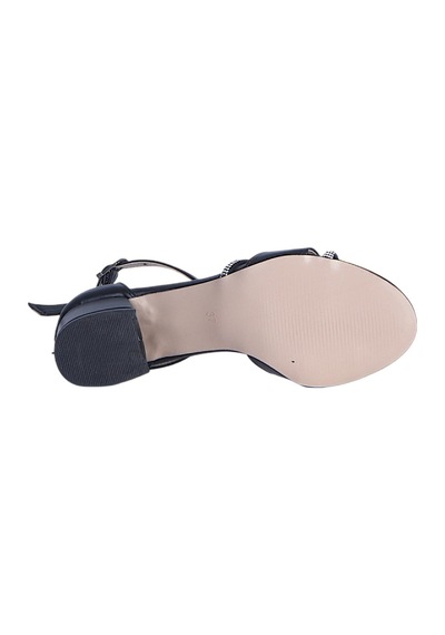 Ayakcenter Byn Ayışığı By23 Siyah Cilt Kadın 6cm Topuklu Sandalet Sıyah