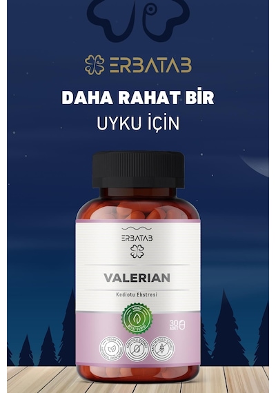 Erbatab Valerian Kediotu Ekstresi 30 Kapsül